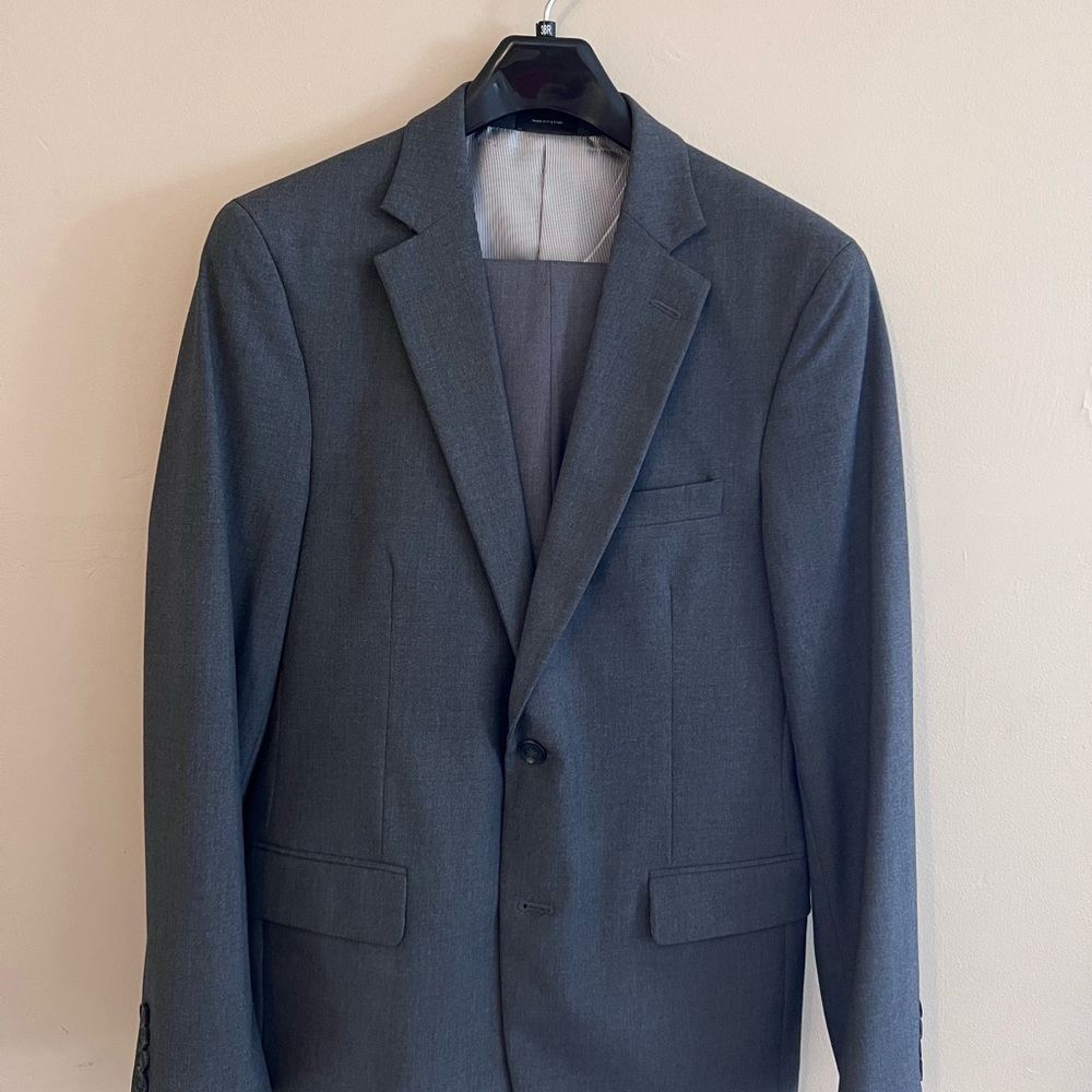 jf j.ferrar Gray Sport Coat Modern Slim Fit & Matching Pants